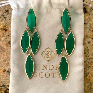 SOLD! Kendra Scott Green Arminta earrings